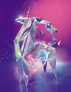 4M - Holographic Light-Up Origami Unicorn