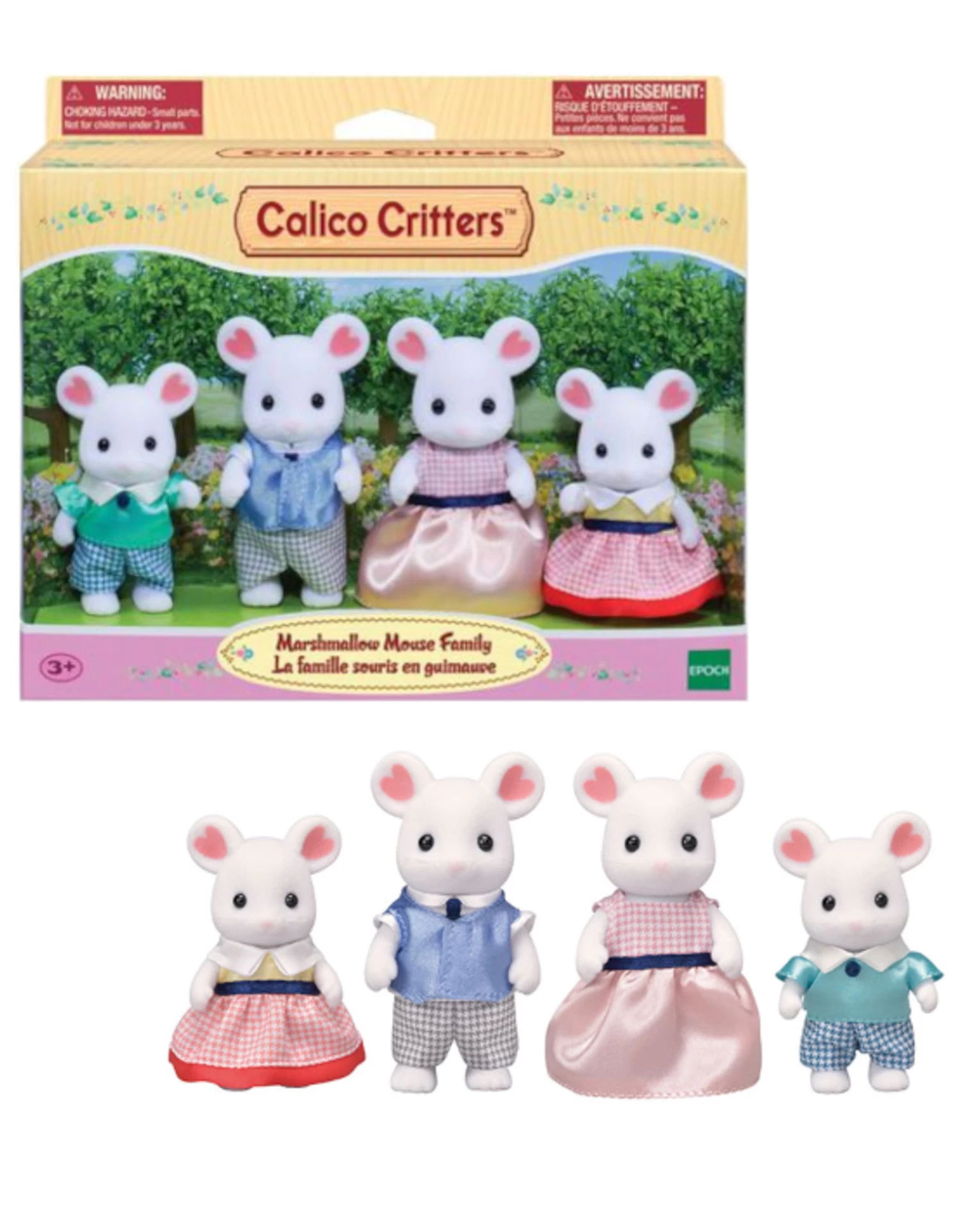 Calico Critters - Marshmallow Mouse Family