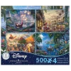 Ceaco - 500pcs - 4 In 1 Multipack - Thomas Kinkade Disney (Teal)