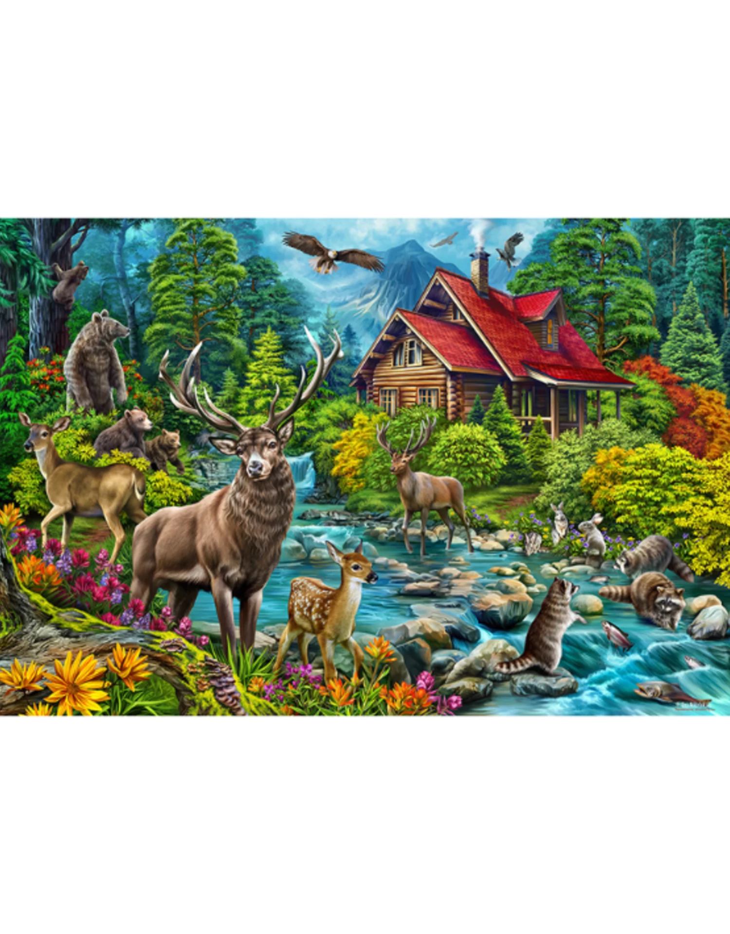 Cobble Hill - 2000 Pcs - Red-Roofed Cabin - Image 2