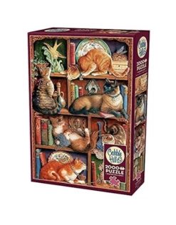 Cobble Hill - 2000pcs - Feline Bookcase