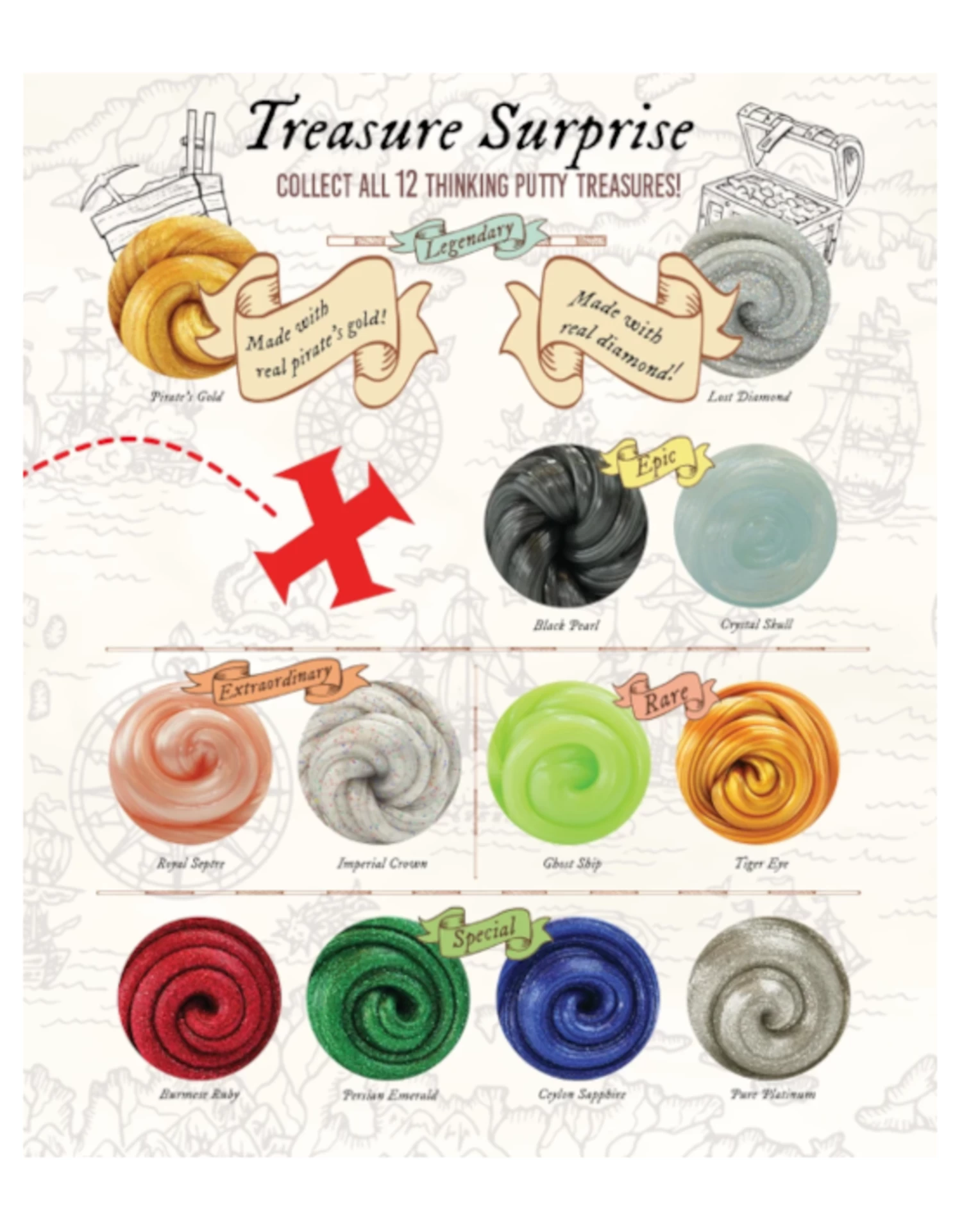 Crazy Aarons Thinking Putty - Treasure Surprise 13.3g Putty - Image 2