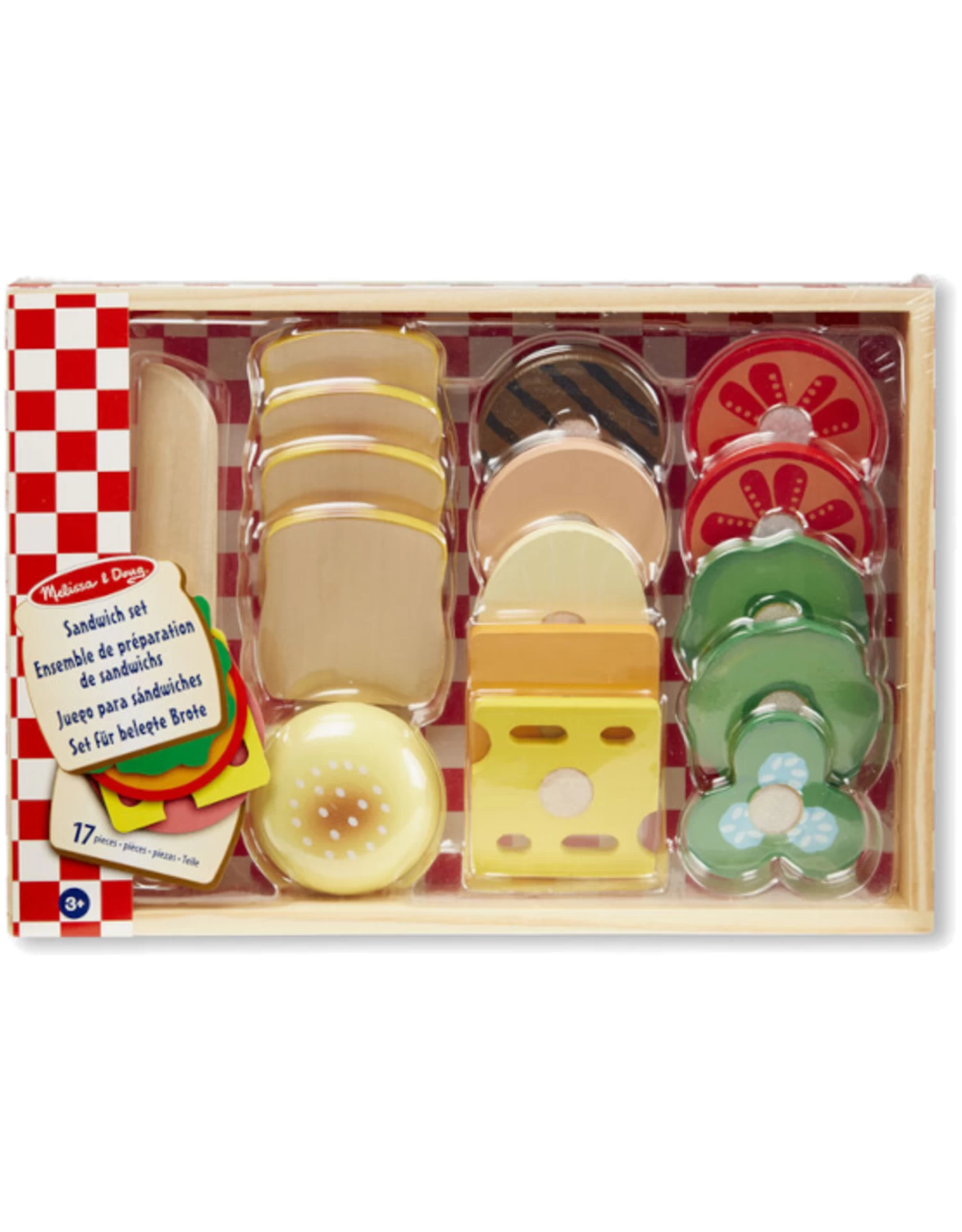 Melissa & Doug - Sandwich Making Set - Wooden Play Food - Image 2