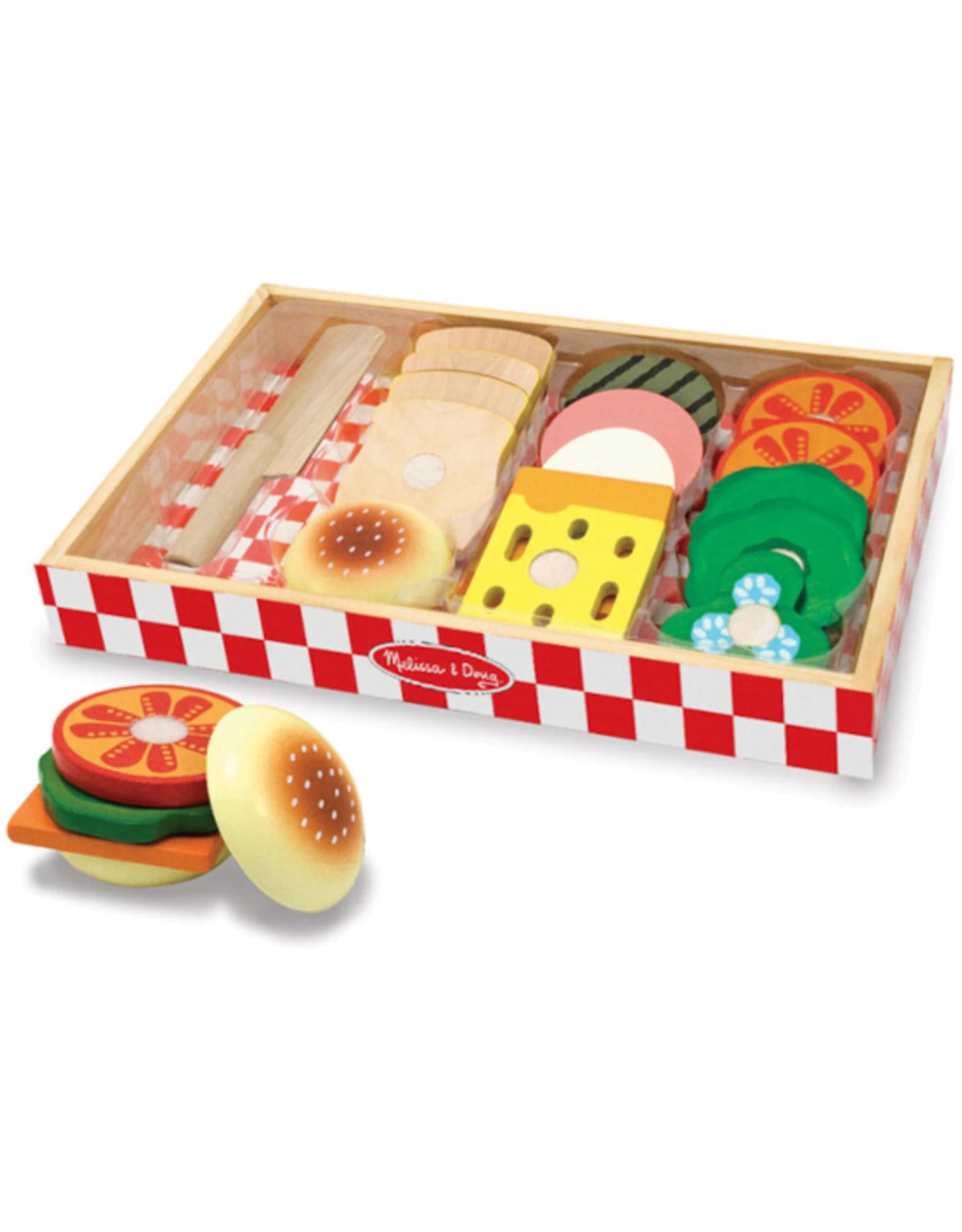 Melissa & Doug - Sandwich Making Set - Wooden Play Food