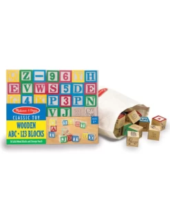 Melissa & Doug - Wooden ABC123 Blocks