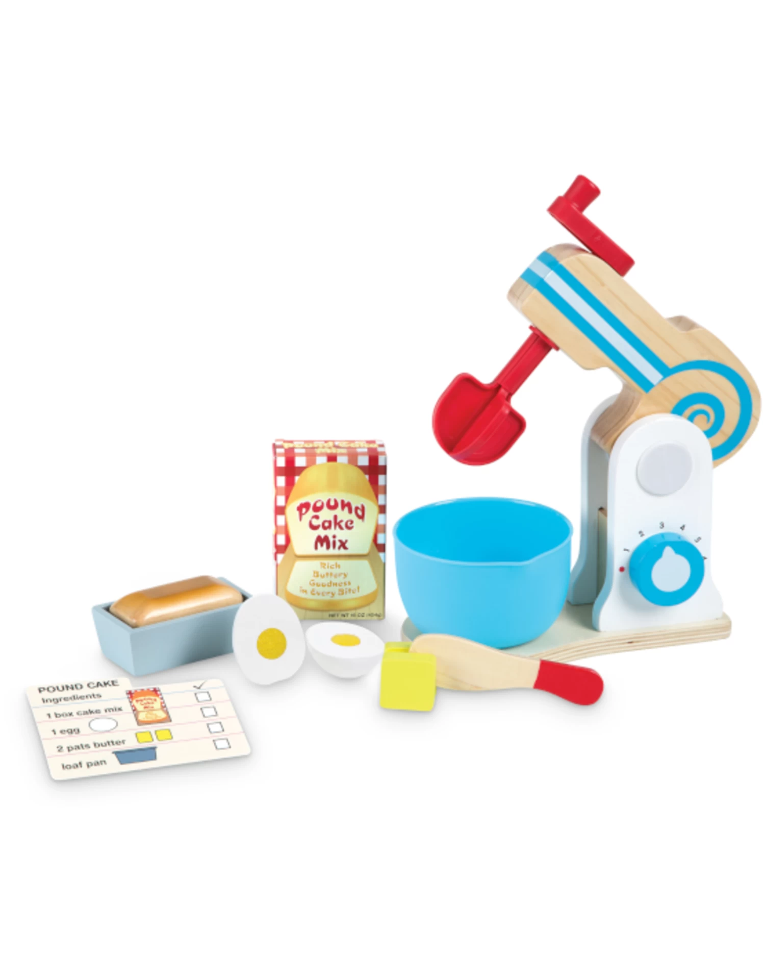 Melissa & Doug - Wooden Make-a-Cake Mixer Set