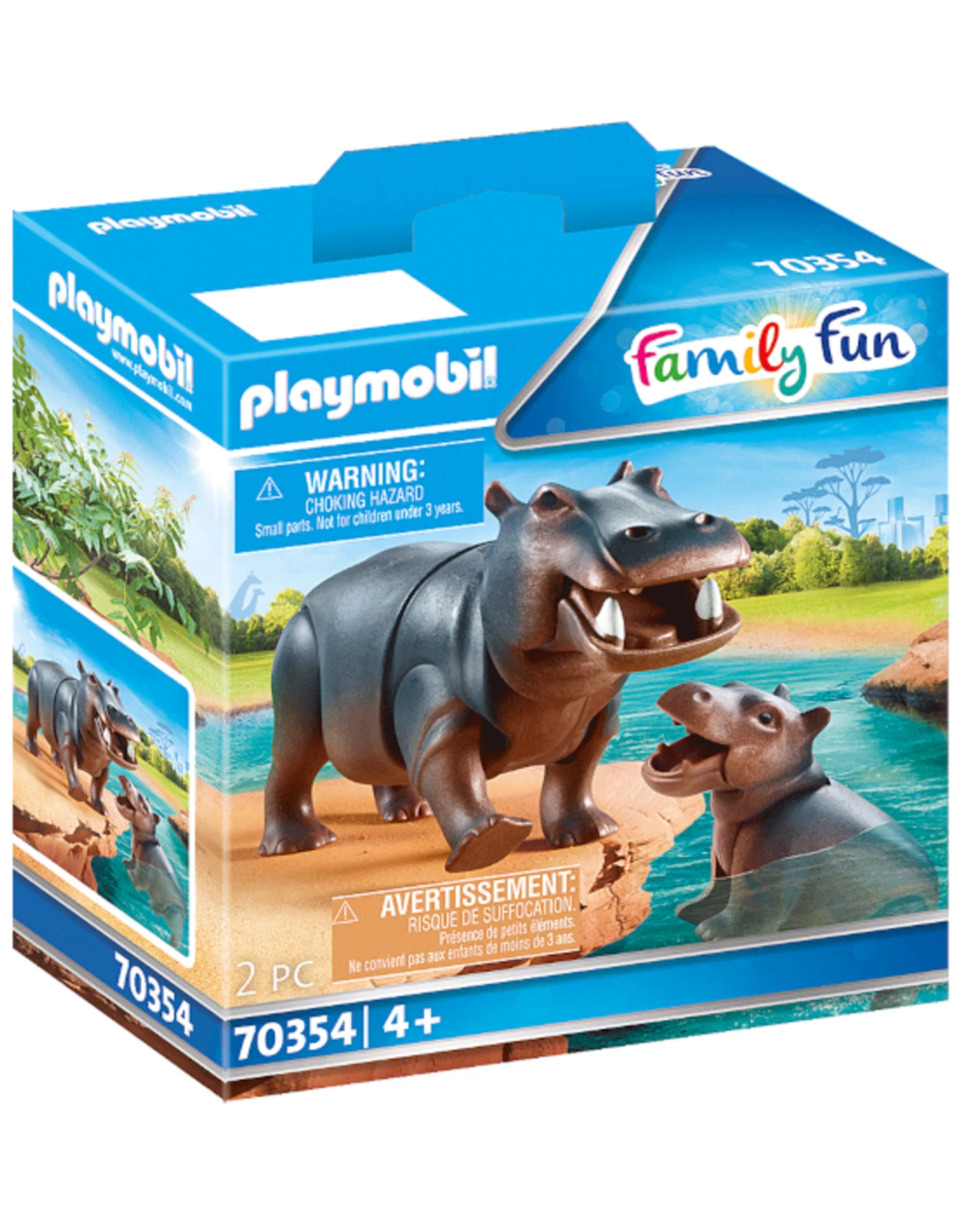 Playmobil - Family Fun - 70354 - Hippo With Calf - Image 2