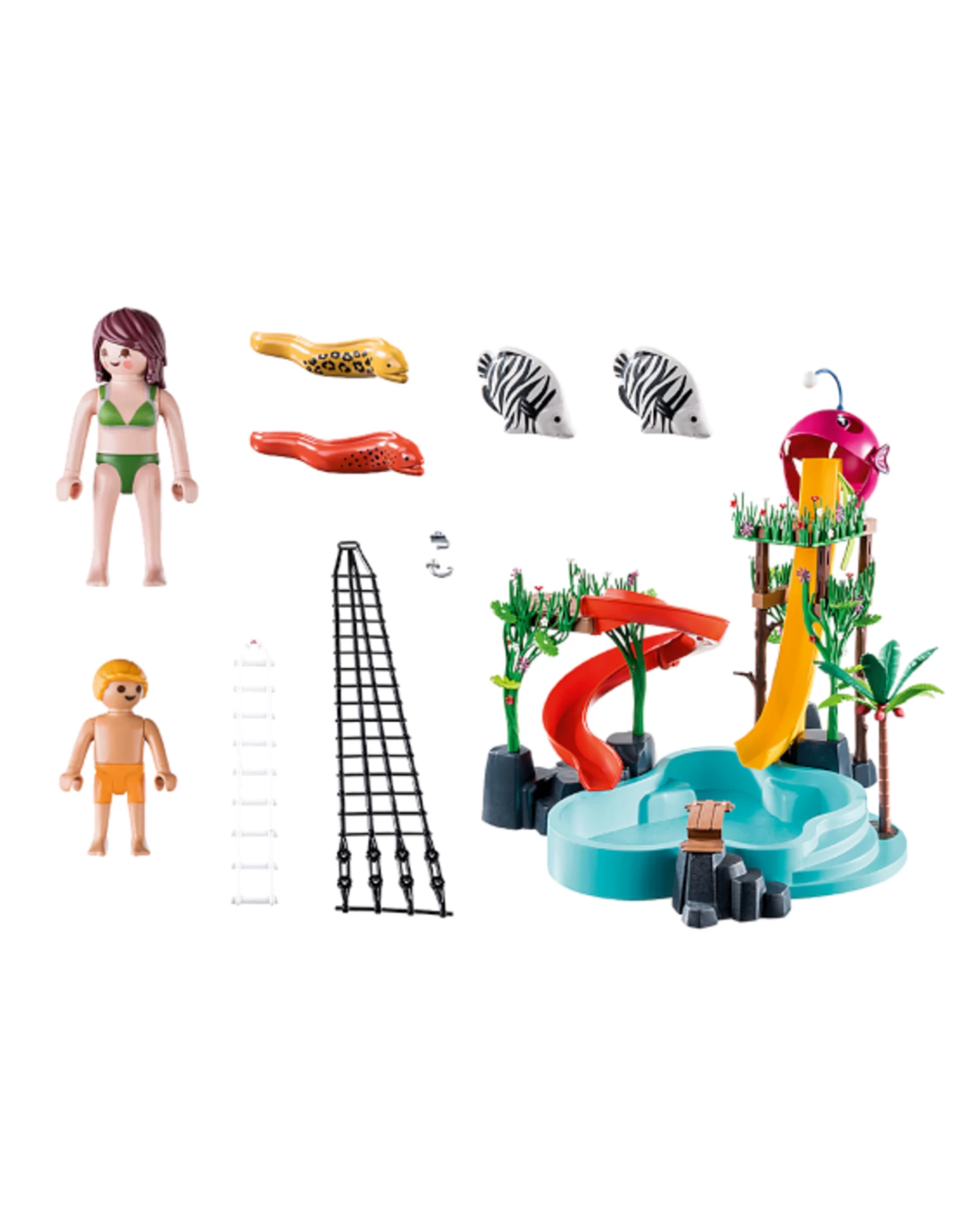 Playmobil - Family Fun - 70609 - Water Park With Slides - Image 2