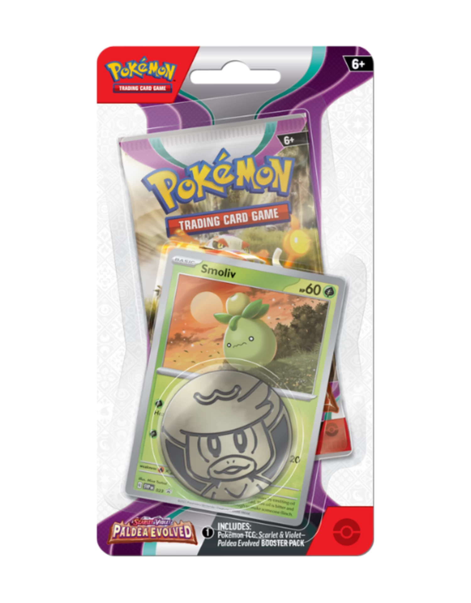 Pokemon TCG - SV2 PaldeaEvolved Checklane Blister Pack (Smoliv)
