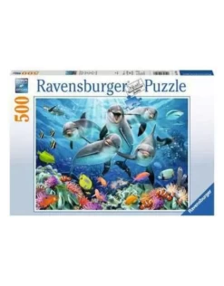 Ravensburger - 500 Pcs - Dolphins In The Coral Reef