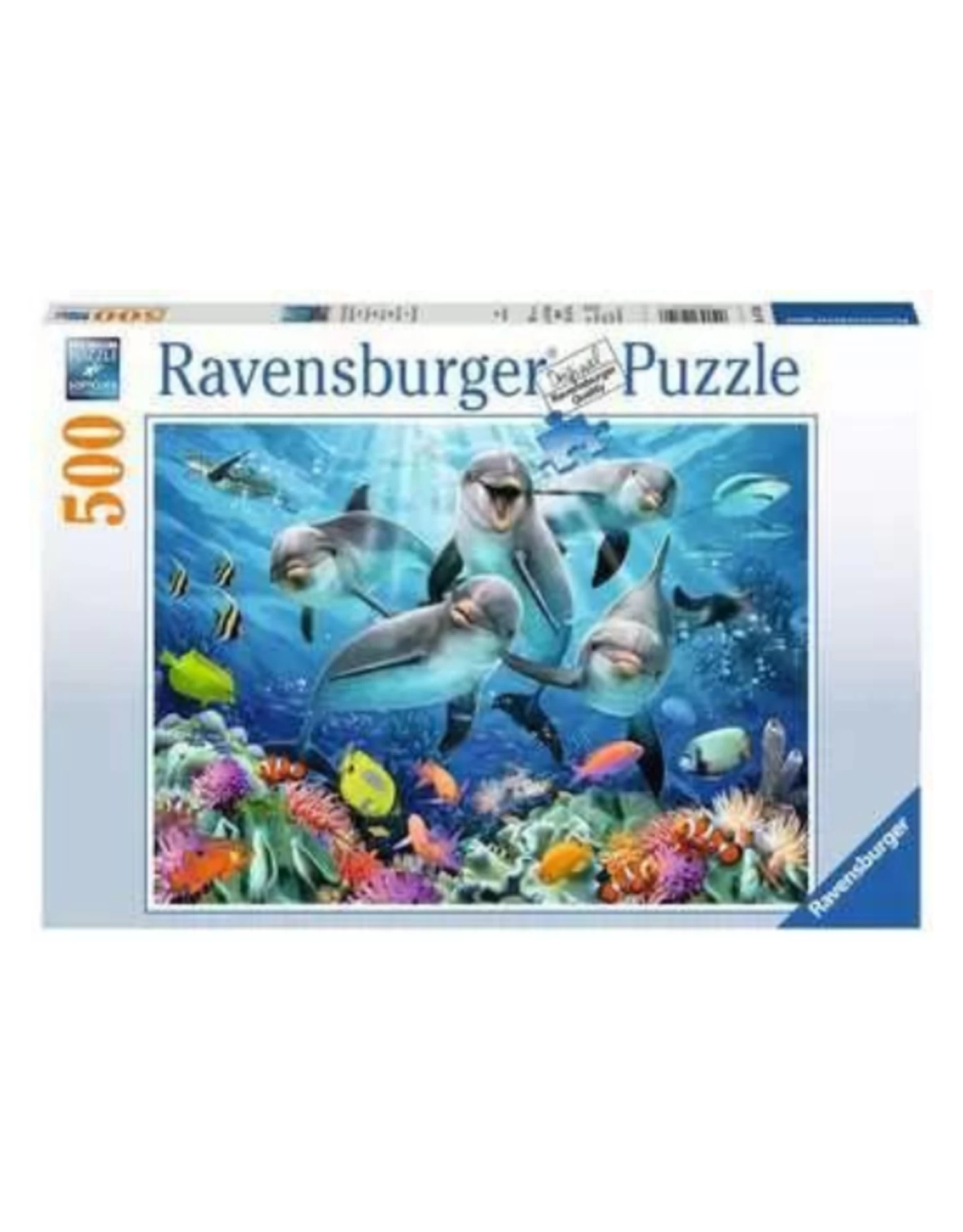 Ravensburger - 500 Pcs - Dolphins In The Coral Reef