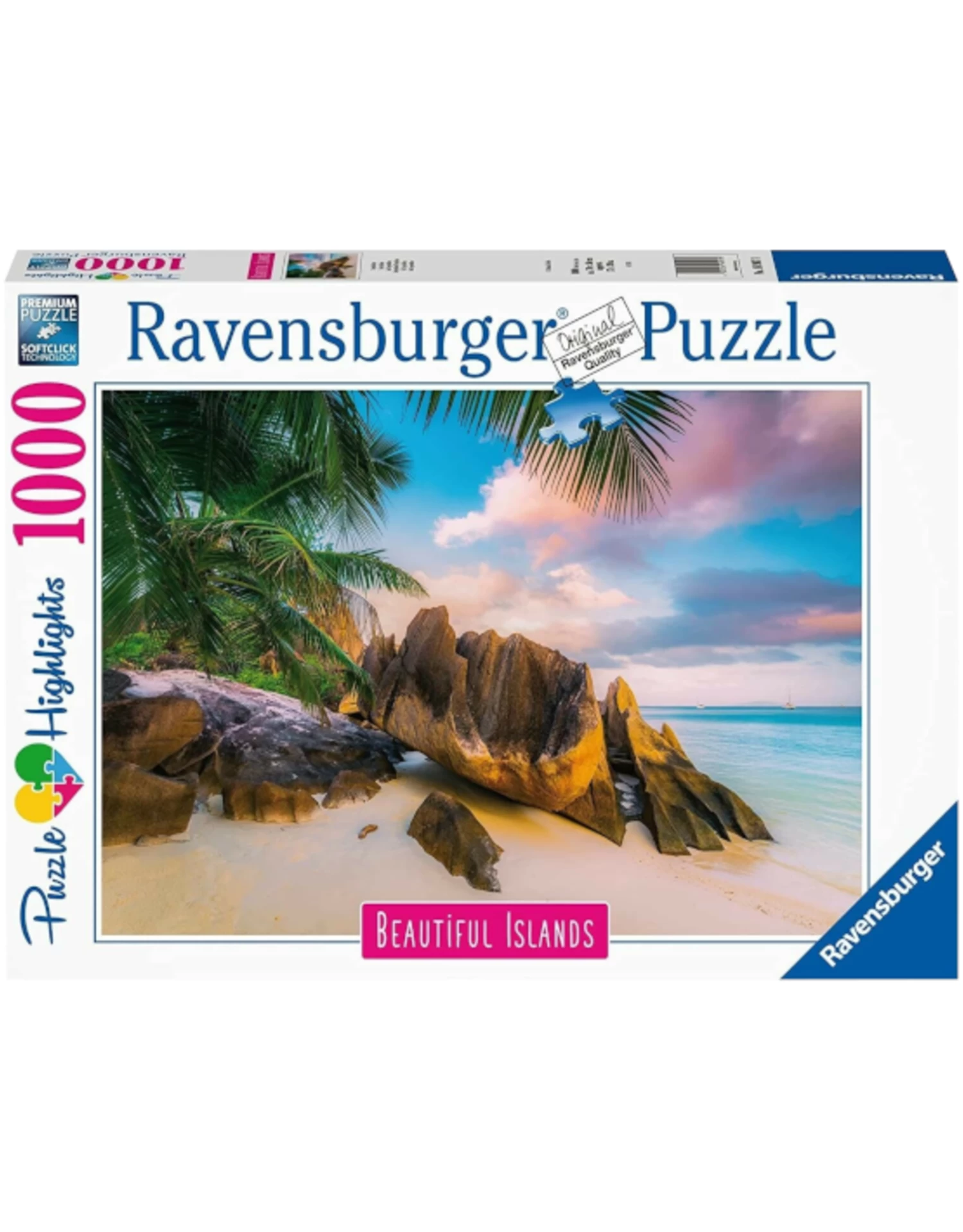 Ravensburger - 1000pcs - Puzzle Highlights Beautiful Islands: The Seychelles