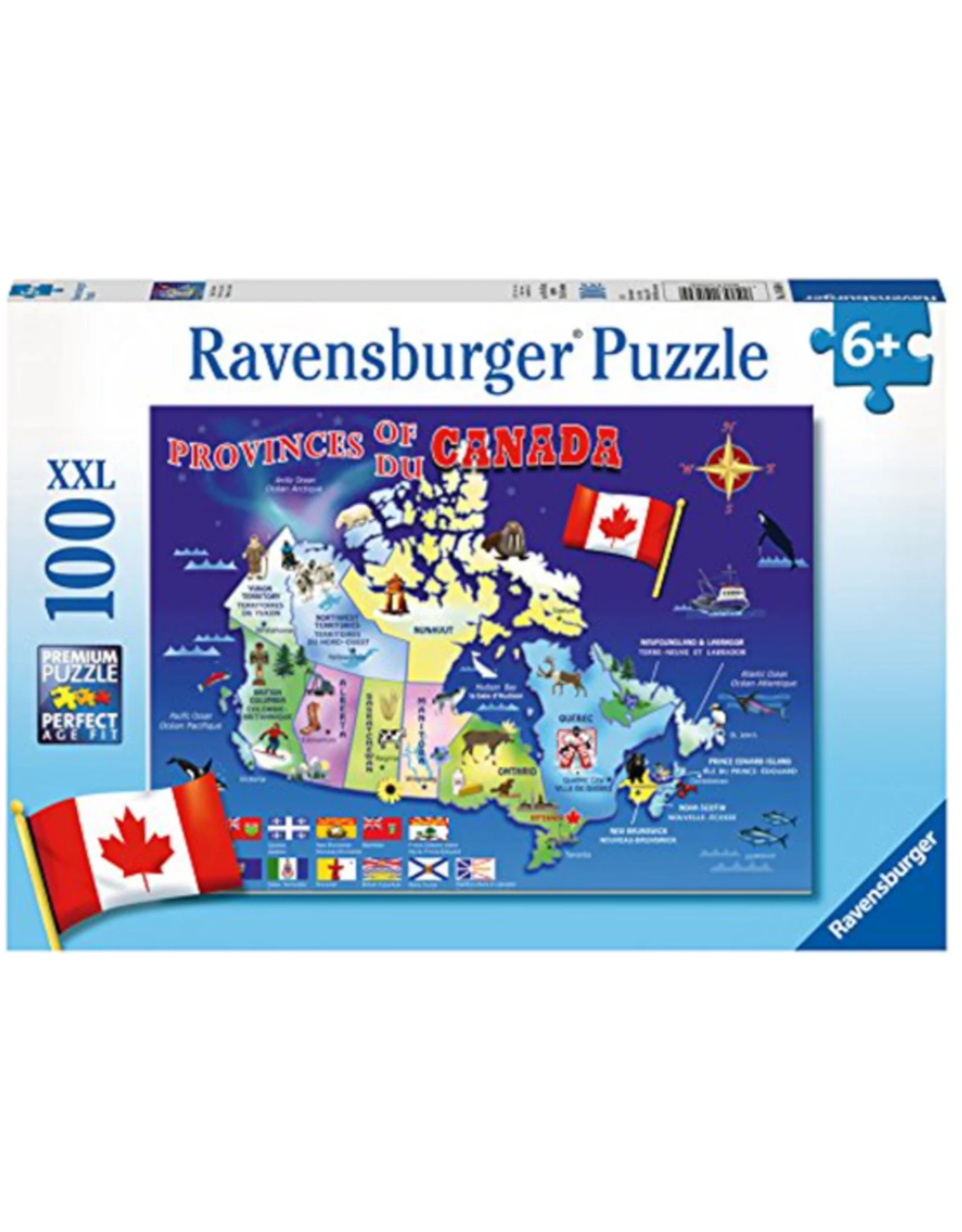 Ravensburger - 6+ - 100pcs - Map Of Canada