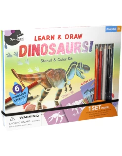 SpiceBox - Imagine It! Dinosaur Book & Stencil Set