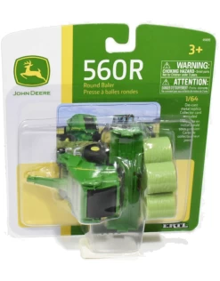 Tomy - 1:64 John Deere 560R Round Baler With Accumulator & 6 Bales
